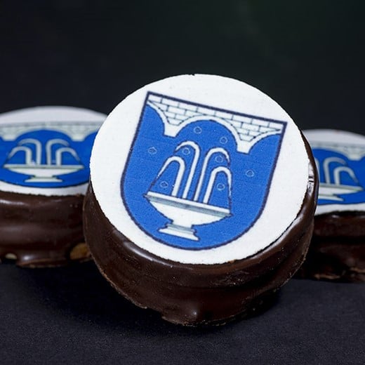 kekse8 Mürbteigtaler mit Logo