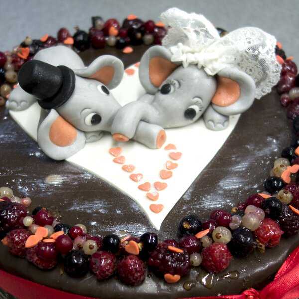 elefanten verliebte Elefanten aus Fondant