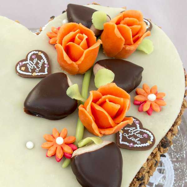 rosen_orange orange Rosen aus Fondant